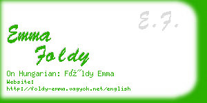 emma foldy business card